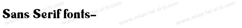 Sans Serif fonts字体转换